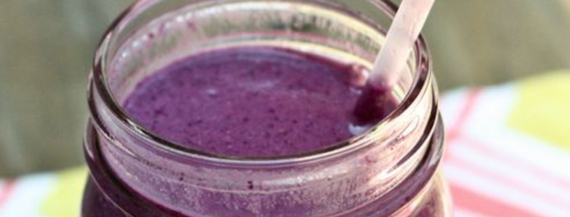 PB&J Smoothie - Quick Breakfast Recipe - Dietitian Nutritionist Approved